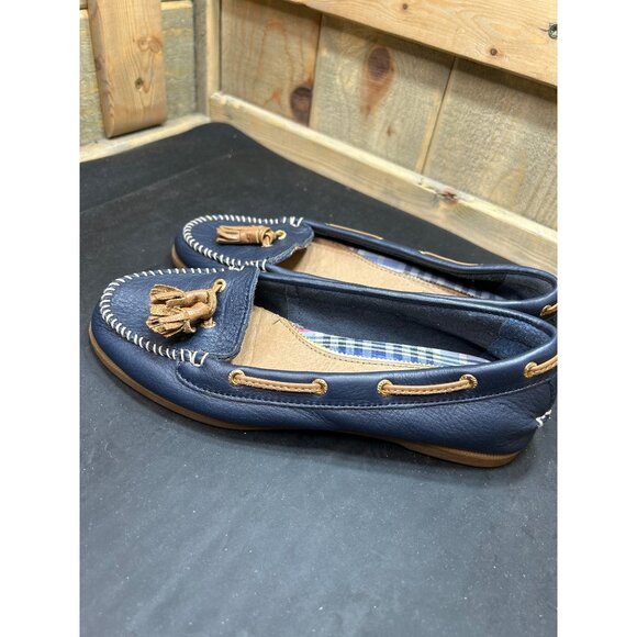 Sperry Womens Blue Leather Tassel Loafers Size 6 - Picture 6 of 8